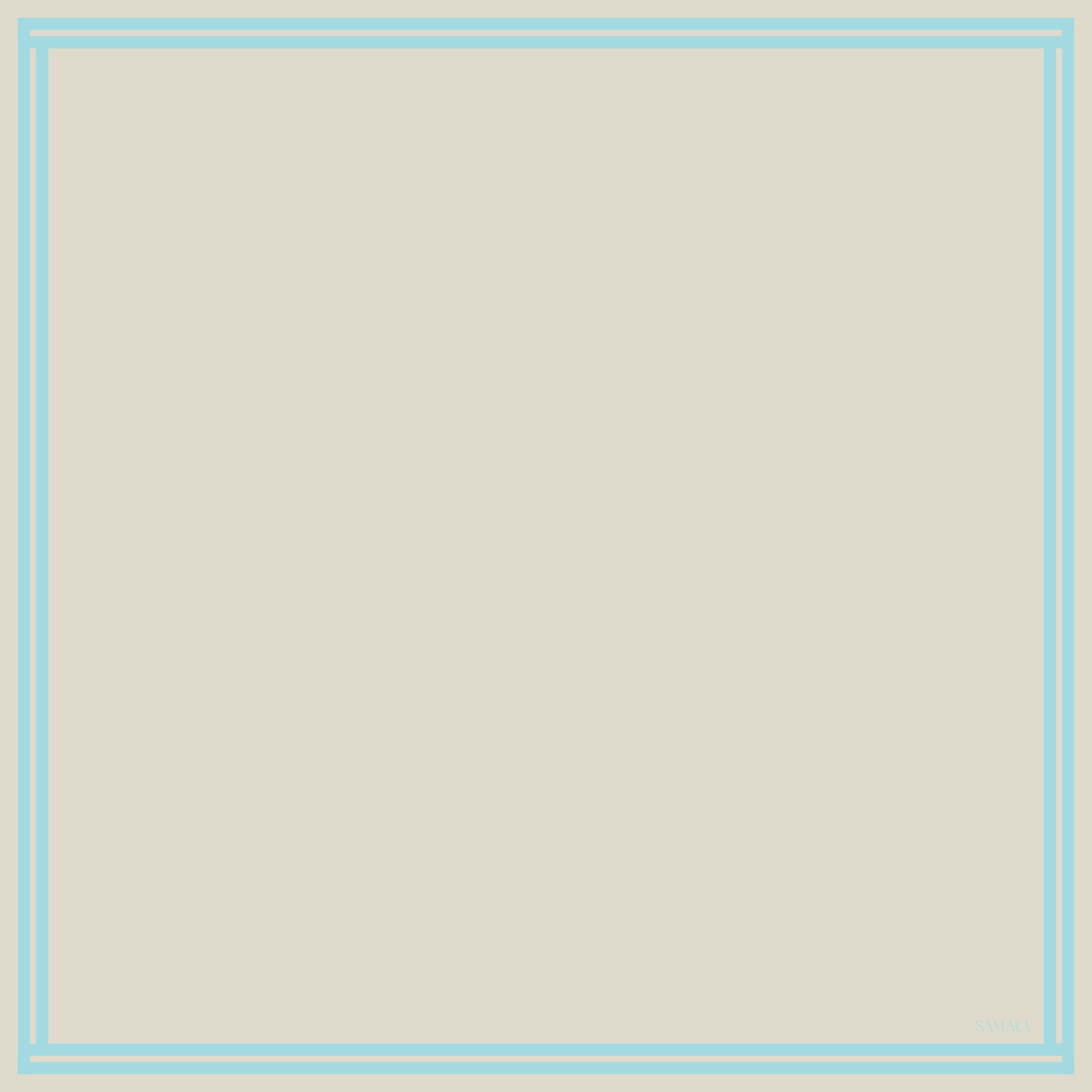 Lisa - Cream & Light Blue