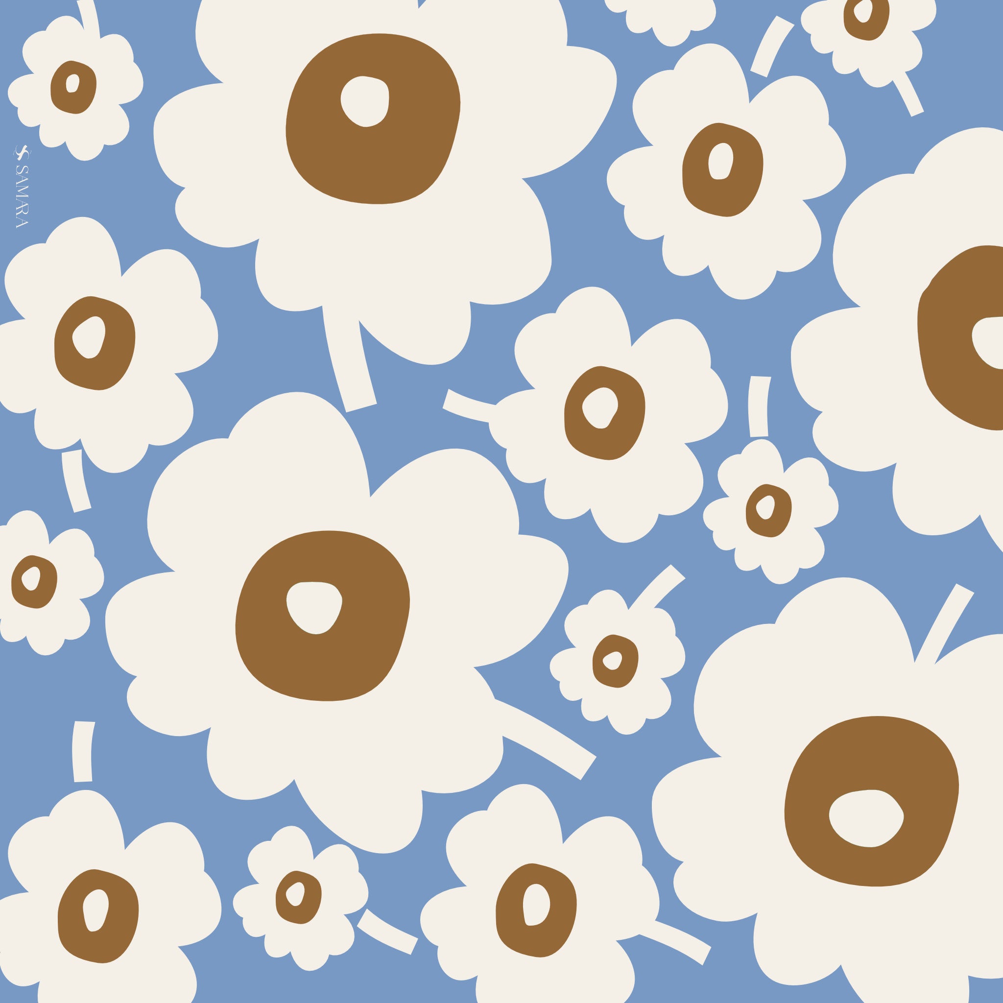 Margarita - Light Blue + Cream + Brown